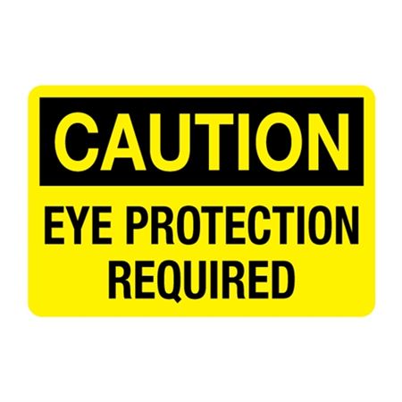 Caution Eye Protection Required Decal